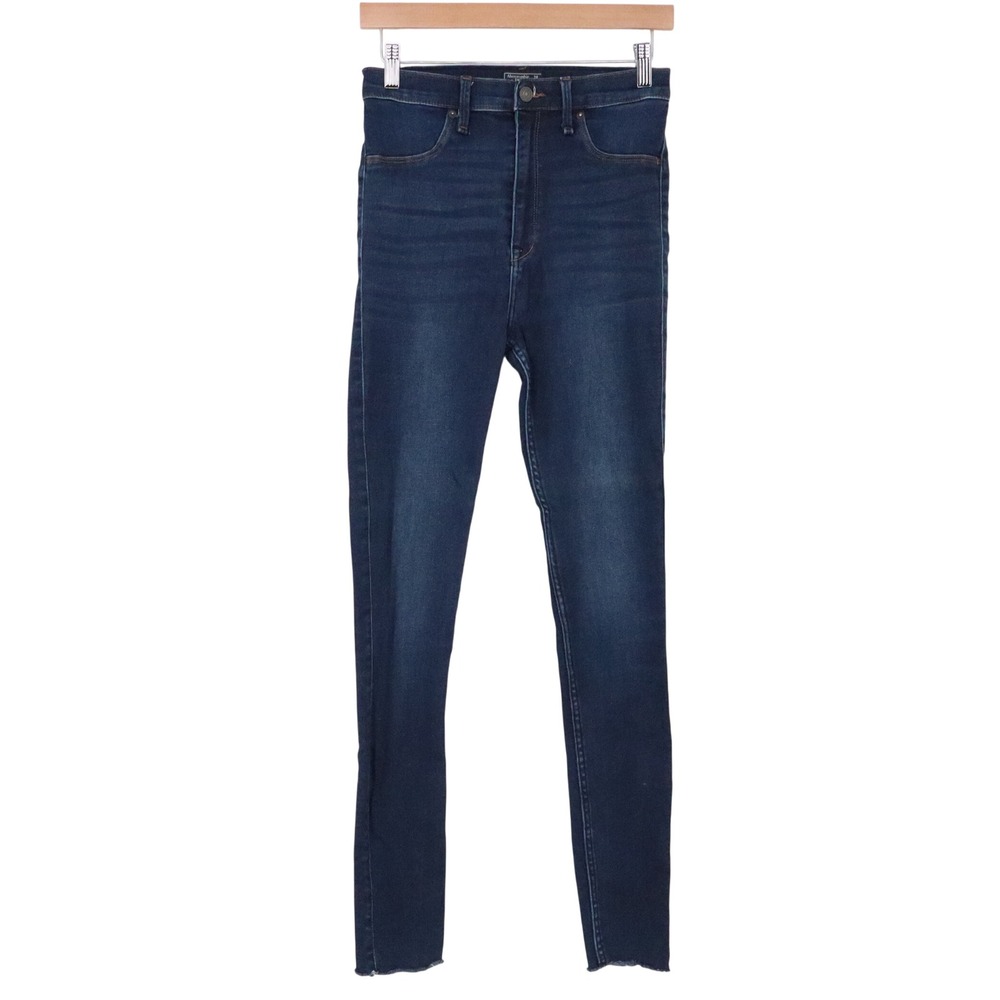Abercrombie & Fitch Jean Legging Womens 28 6L Ultra High Rise Dark Wash Exc